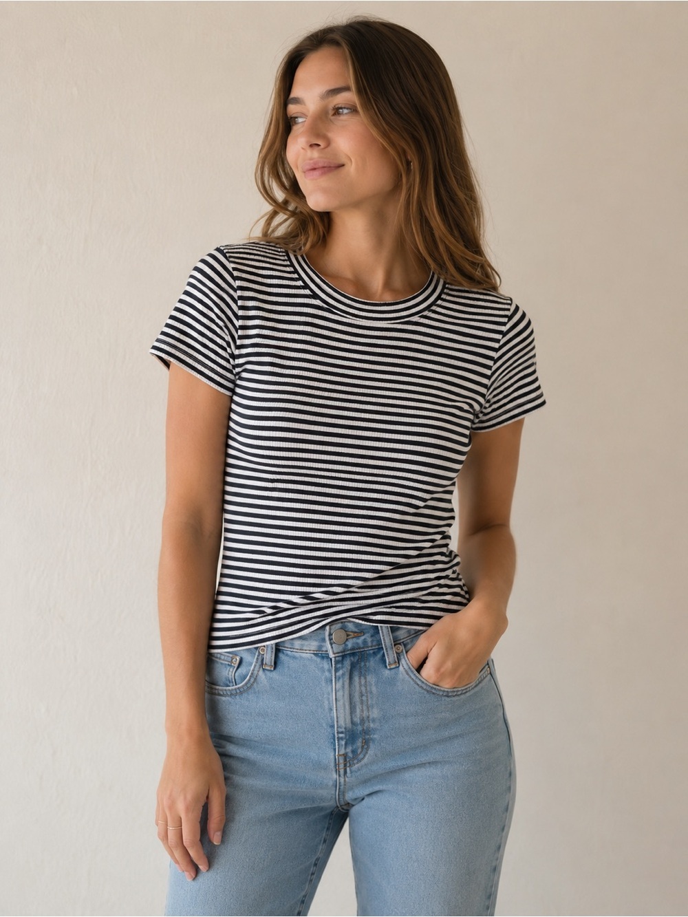 TRUTH | Veronica Beard Draya Striped T-Shirt